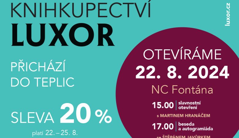 Knihkupectví LUXOR přichází do Teplic